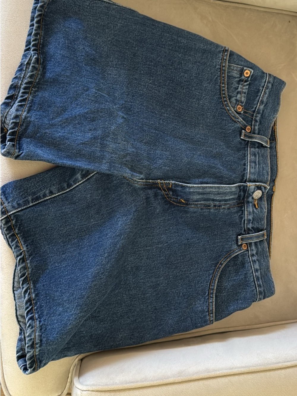 Levi's Dark Blue Straight-Leg Women's Shorts